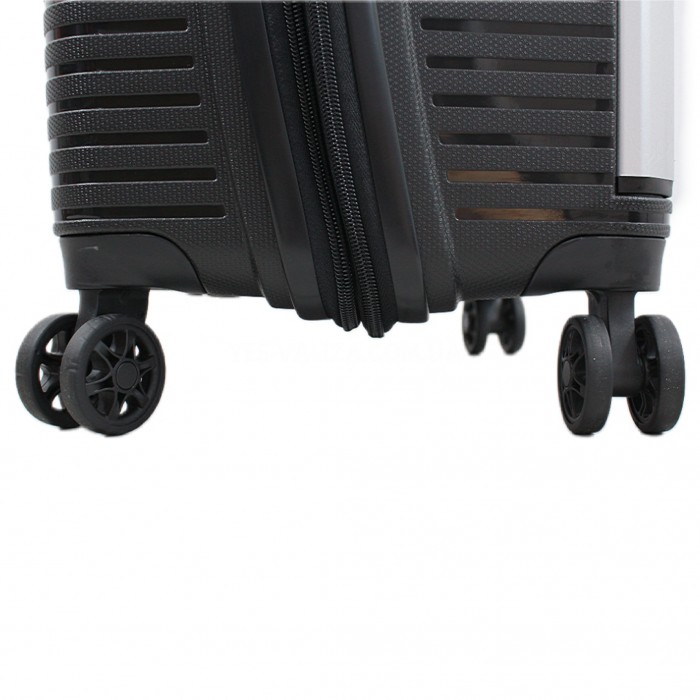 Чемодан большой L полипропилен чёрный 78х54х32+5/129л/4.9кг/Airtex 648, фото 9