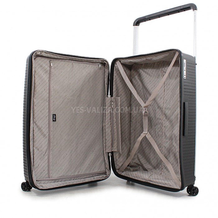 Чемодан большой L полипропилен чёрный 78х54х32+5/129л/4.9кг/Airtex 648, фото 10