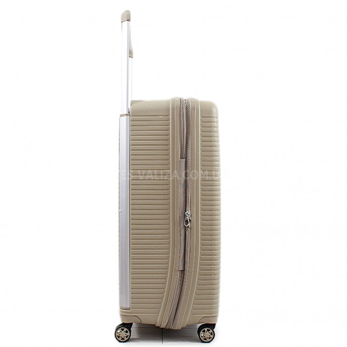 Чемодан большой L полипропилен шампань 78х54х32+5/129л/4.9кг/Airtex 648, фото 5