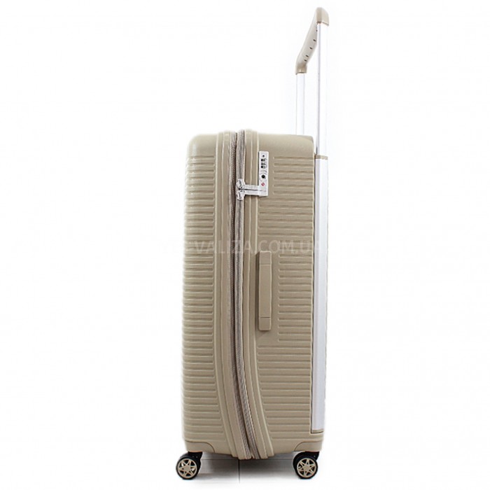 Чемодан большой L полипропилен шампань 78х54х32+5/129л/4.9кг/Airtex 648, фото 4