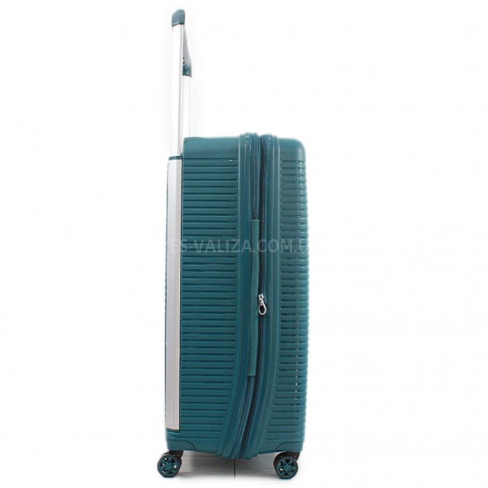 Валіза велика L поліпропілен зелена 78х54х32+5/129л/4.9кг/Airtex 648, фото 5