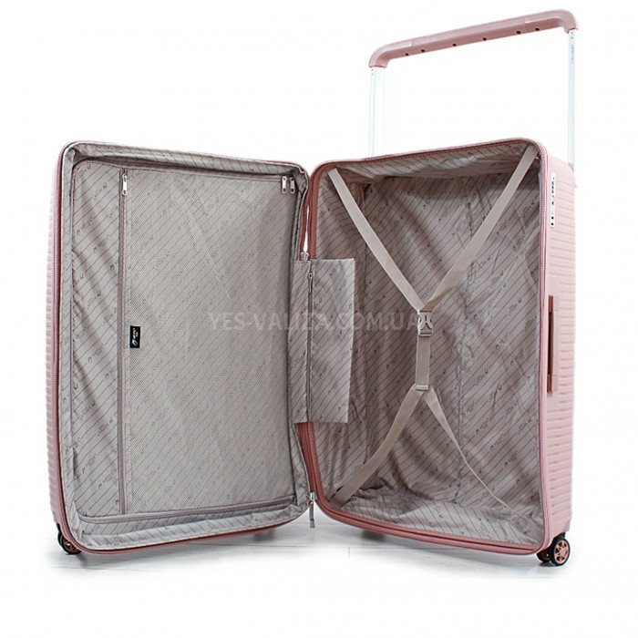 Валіза велика L поліпропілен пудра 78х54х32+5/129л/4.9кг/Airtex 648, фото 10