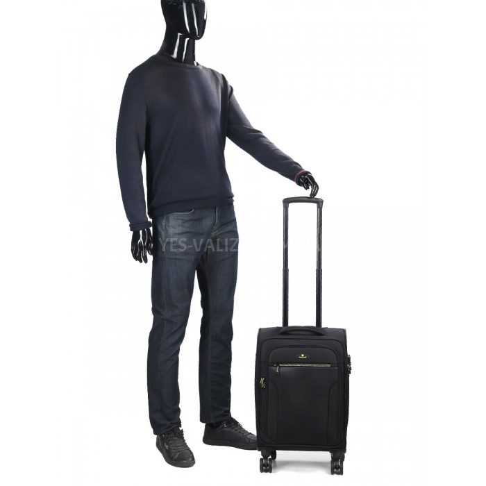 Валіза мала S тканина чорна 55х36х20(+5)см/37л/2.8кг/Worldline 616, фото 12