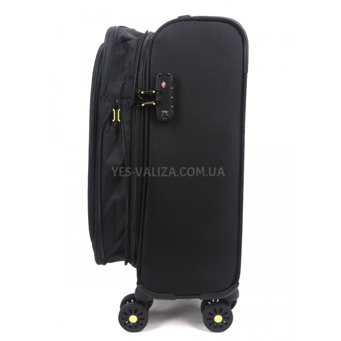 Чемодан малый S ткань чёрный 55х36х20(+5)см/37л/2.8кг/Worldline 616, фото 8
