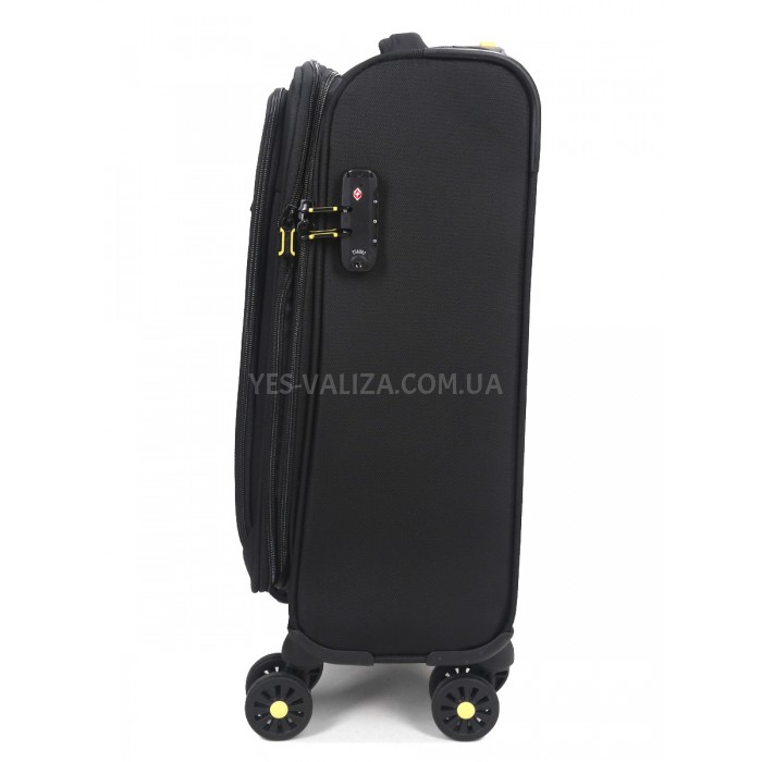 Валіза мала S тканина чорна 55х36х20(+5)см/37л/2.8кг/Worldline 616, фото 6