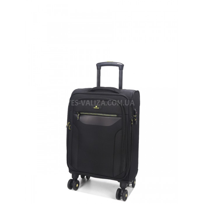 Чемодан малый S ткань чёрный 55х36х20(+5)см/37л/2.8кг/Worldline 616, фото 2