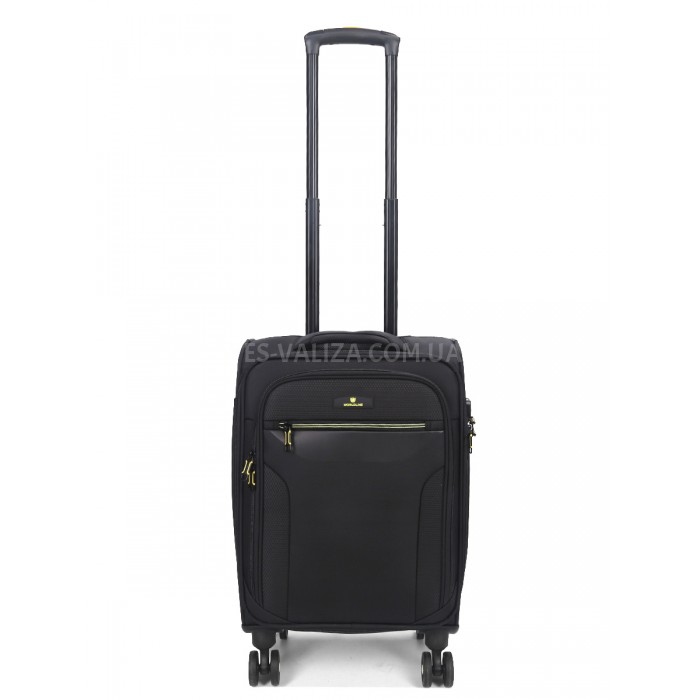 Валіза мала S тканина чорна 55х36х20(+5)см/37л/2.8кг/Worldline 616, фото 1