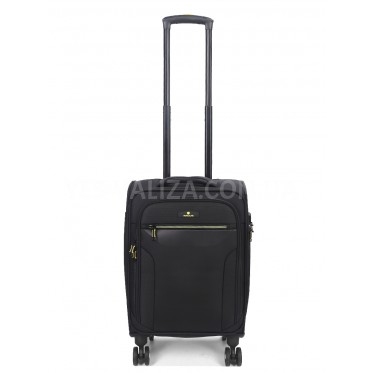 Чемодан малый S ткань чёрный 55х36х20(+5)см/37л/2.8кг/Worldline 616