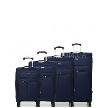 Набір валіз Франція (XL+L M S-4шт) тканина синій/Worldline 619
