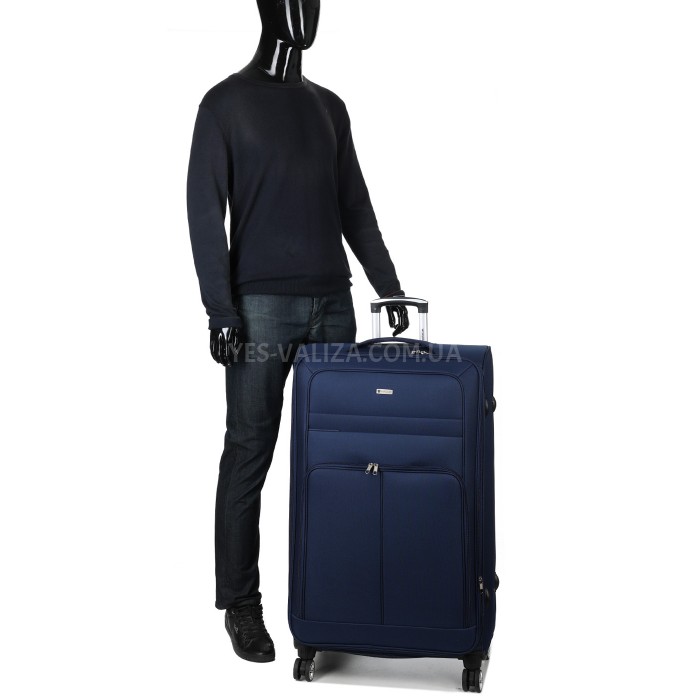 Чемодан гигант XL ткань синий 89х54х35(+5)см/145л/4.8кг/Worldline 619, фото 16
