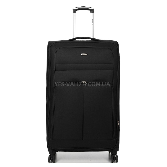 Чемодан гигант XL ткань чёрный 89х54х35(+5)см/145л/4.8кг/Worldline 619, фото 1