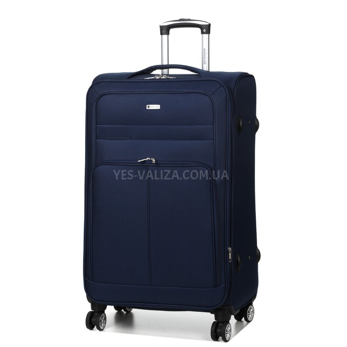 Валіза велика L тканина синя 79х49х32(+5)см/111л/4.2кг/Worldline 619, фото 2