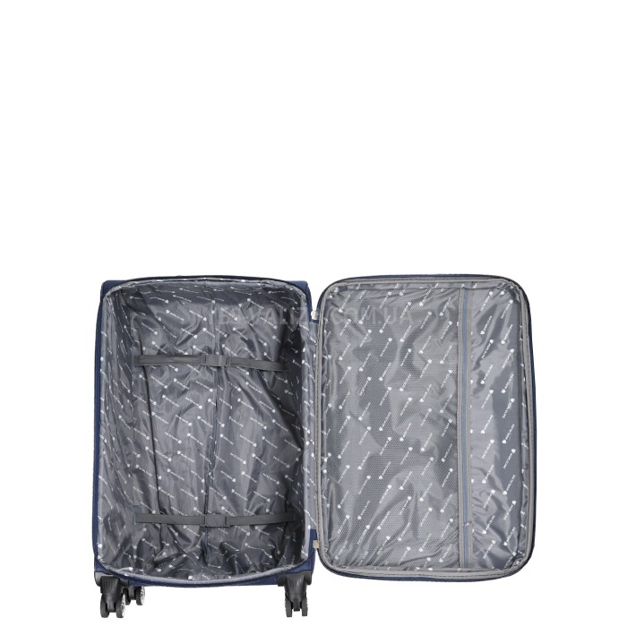 Чемодан большой L ткань синий 79х49х32(+5)см/111л/4.2кг/Worldline 619, фото 15