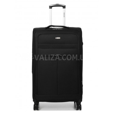 Чемодан большой L ткань чёрный 79х49х32(+5)см/111л/4.2кг/Worldline 619