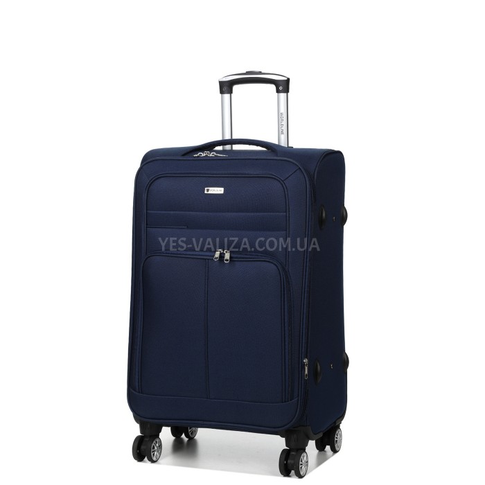 Валіза середня M тканина синя 69х42х29(+5)см/77л/3.6кг/Worldline 619, фото 2