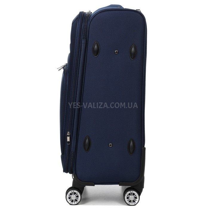 Чемодан средний M ткань синий 69х42х29(+5)см/77л/3.6кг/Worldline 619, фото 6