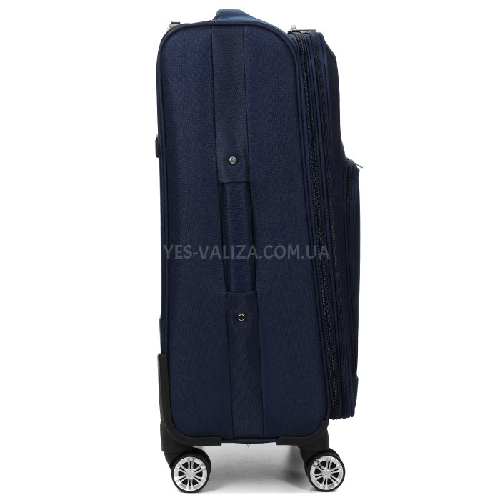 Валіза середня M тканина синя 69х42х29(+5)см/77л/3.6кг/Worldline 619, фото 7