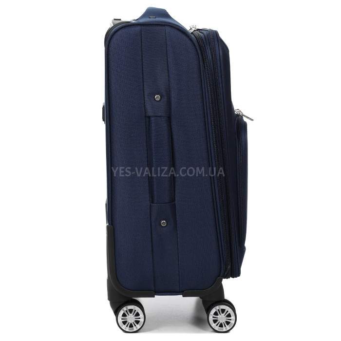Чемодан малый S ткань синий 59х40х25(+5)см/45л/3кг/Worldline 619, фото 7