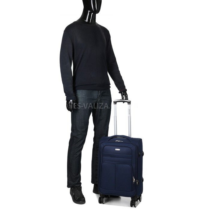 Валіза мала S тканина синя 59х40х25(+5)см/45л/3кг/Worldline 619, фото 16