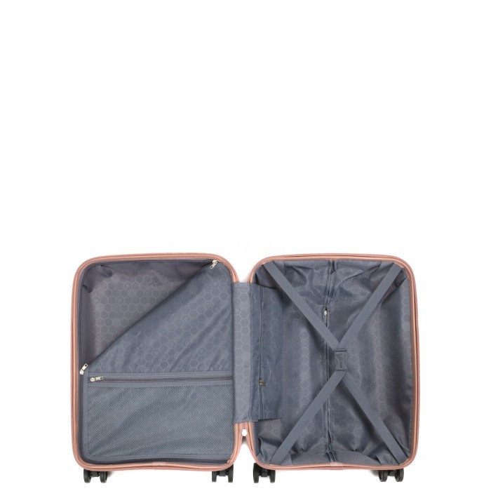 Валіза мала S поліпропілен пудра 54x38x22см/40л/2.6кг/Worldline 288, фото 13