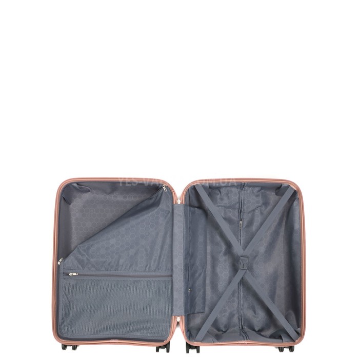 Валіза середня М поліпропілен пудра 65х43х25/63л/3.1кг/Worldline 288, фото 13