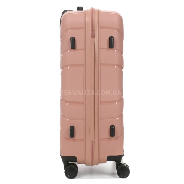 Валіза середня М поліпропілен пудра 65х43х25/63л/3.1кг/Worldline 288, фото 7