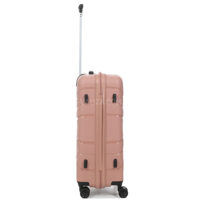 Чемодан средний М полипропилен пудра 65х43х25/63л/3.1кг/Worldline288, фото 5