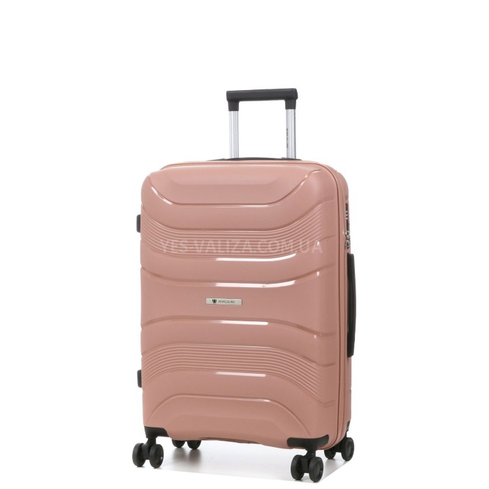 Валіза середня М поліпропілен пудра 65х43х25/63л/3.1кг/Worldline 288, фото 2