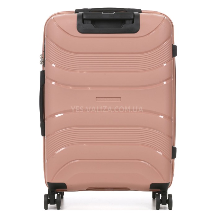 Чемодан средний М полипропилен пудра 65х43х25/63л/3.1кг/Worldline288, фото 4