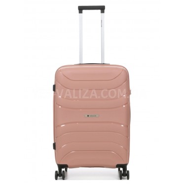 Валіза середня М поліпропілен пудра 65х43х25/63л/3.1кг/Worldline 288