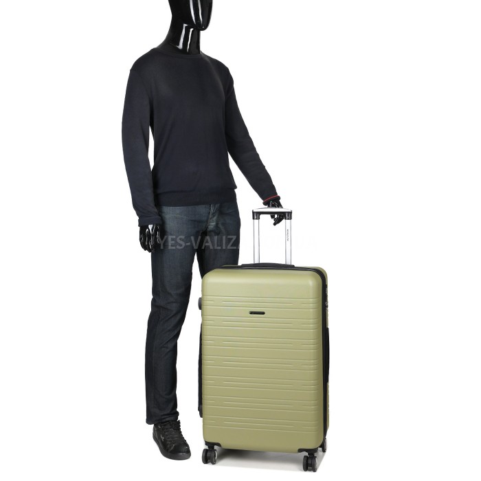 Чемодан Франция большой L зелёный 76х49х31+3/110л/4.2кг/Worldline 627, фото 15