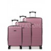Набір валіз Франція (L M S-3шт) рожевий/Worldline 627, фото 18