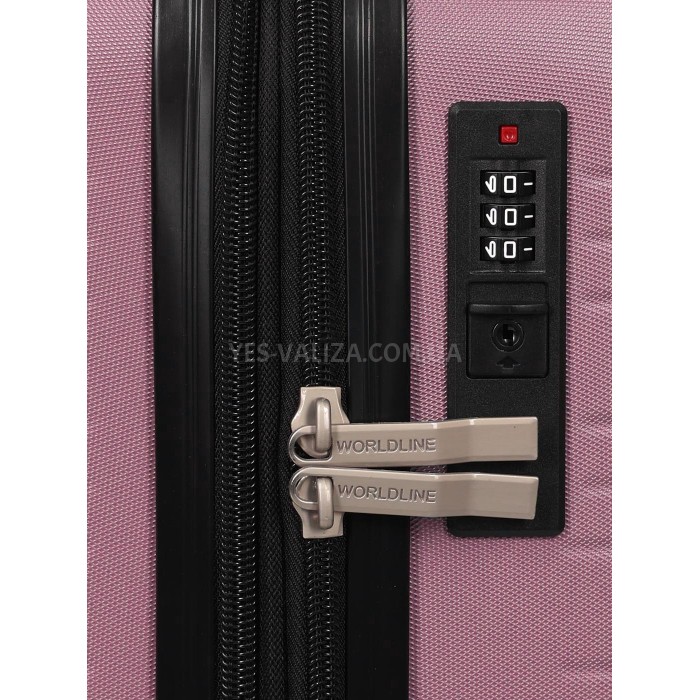 Чемодан Франция малый S розовый 55х35х20+3см/38л/2.6кг/Worldline 627, фото 11