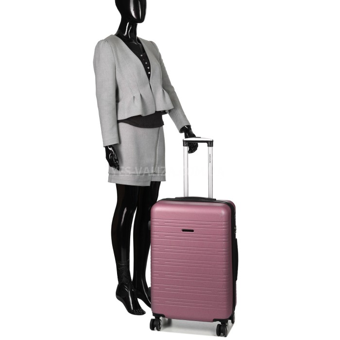 Чемодан Франция средний M розовый 66х44х28+3см/74л/3.5кг/Worldline 627, фото 16