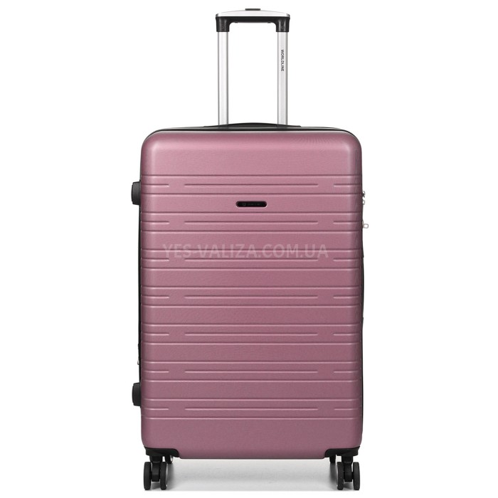 Валіза Франція велика L рожева 76х49х31+3см/110л/4.2кг/Worldline 627, фото 1
