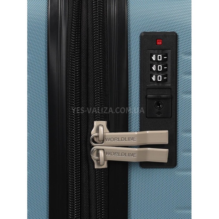 Чемодан Франция малый S голубой 55х35х20+3см/38л/2.6кг/Worldline 627, фото 11