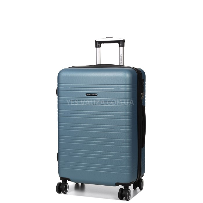 Чемодан Франция средний M голубой 66х44х28+3см/74л/3.5кг/Worldline 627, фото 2