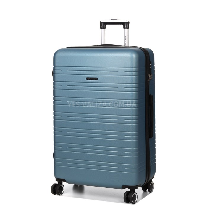 Чемодан Франция большой L голубой 76х49х31+3/110л/4.2кг/Worldline 627, фото 2