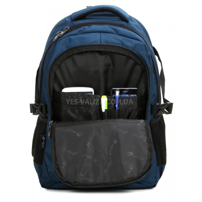 Рюкзак для ноутбука синій 32х47х16см/21.5л/1кг/Airtex 717, фото 11