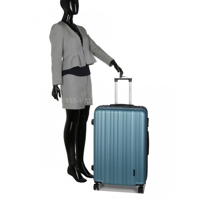 Валіза Франція велика L блакитний 76х49х31+5/110л/4.3кг/Worldline 623, фото 11