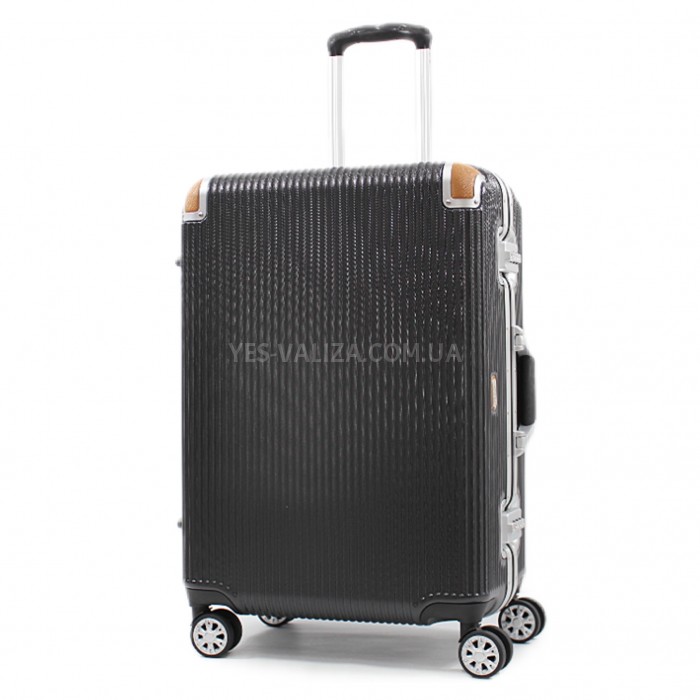 Чемодан малый S поликарбонат чёрный 58х40х24см/43л/3.7кг/Airtex 228, фото 2