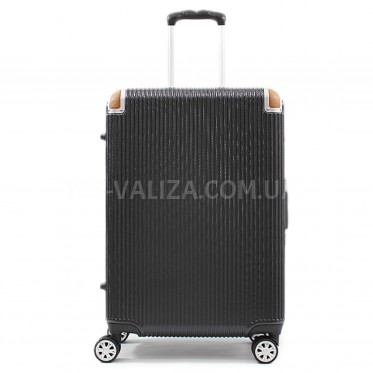 Валіза мала S полікарбонат чорна 58х40х24см/43л/3.7кг/Airtex 228