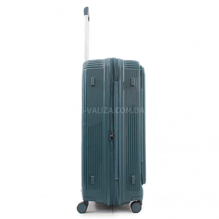 Чемодан большой L полипропилен зелёный76х53х31+5/129л/5.4кг/Airtex 647, фото 5