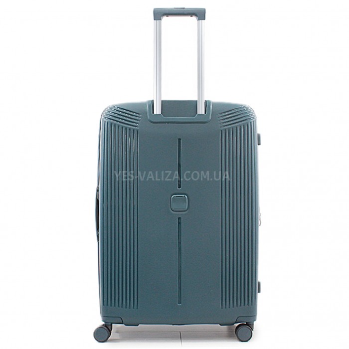 Валіза велика L поліпропілен зелена 76х53х31+5/129л/5.4кг/Airtex 647, фото 3
