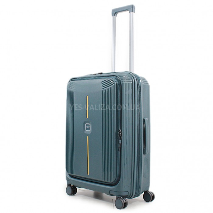 Чемодан средний M полипропилен зелёный68х45х27+5/85л/4.2кг/Airtex 647, фото 2