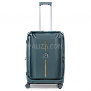 Чемодан средний M полипропилен зелёный68х45х27+5/85л/4.2кг/Airtex 647