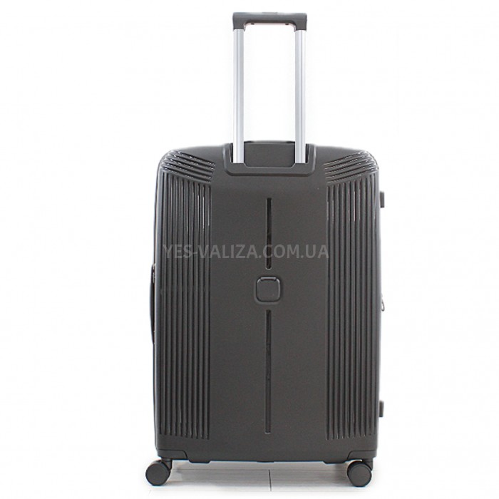 Чемодан большой L полипропилен чёрный 76х53х31+5/129л/5.4кг/Airtex 647, фото 3