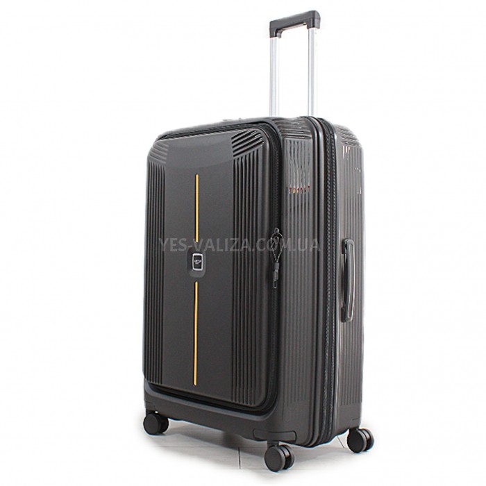 Валіза велика L поліпропілен чорна 76х53х31+5/129л/5.4кг/Airtex 647, фото 2