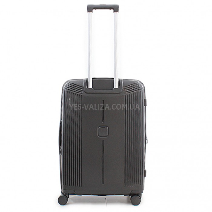 Чемодан средний M полипропилен чёрный 68х45х27+5/85л/4.2кг/Airtex 647, фото 3