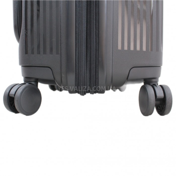 Чемодан средний M полипропилен чёрный 68х45х27+5/85л/4.2кг/Airtex 647, фото 9